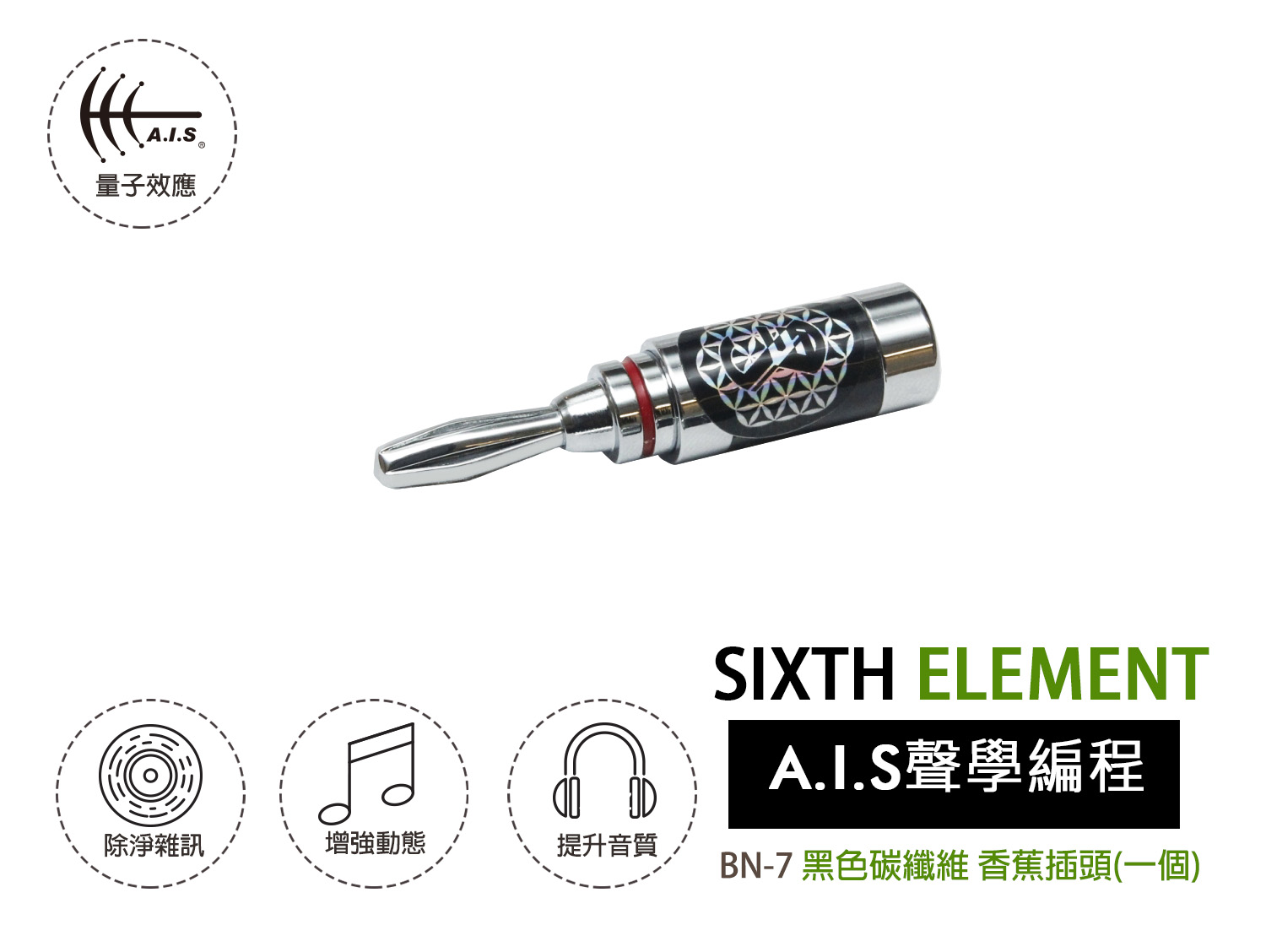 BN-7黑色碳纖維 香蕉插頭 BN-7 Black Carbon Fiber Banana Plug